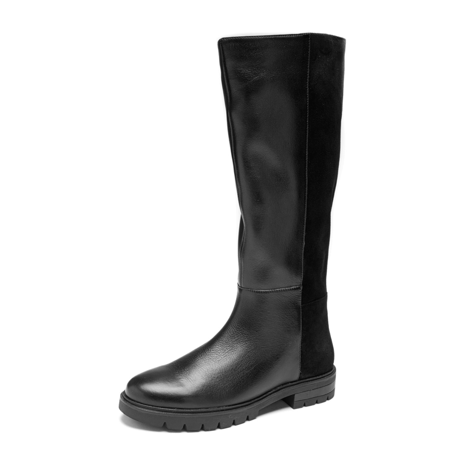 ARA CAMBRIDGE Women's Leather Boots with Zipper, Black, Cold-Weather Lined, Round Toe, Rubber Sole