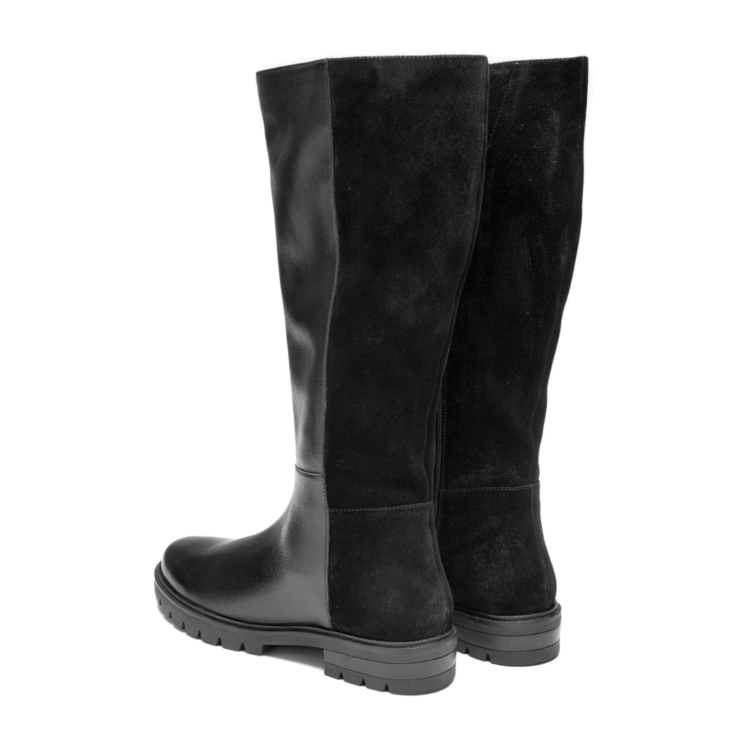 ARA CAMBRIDGE Women's Leather Boots with Zipper, Black, Cold-Weather Lined, Round Toe, Rubber Sole