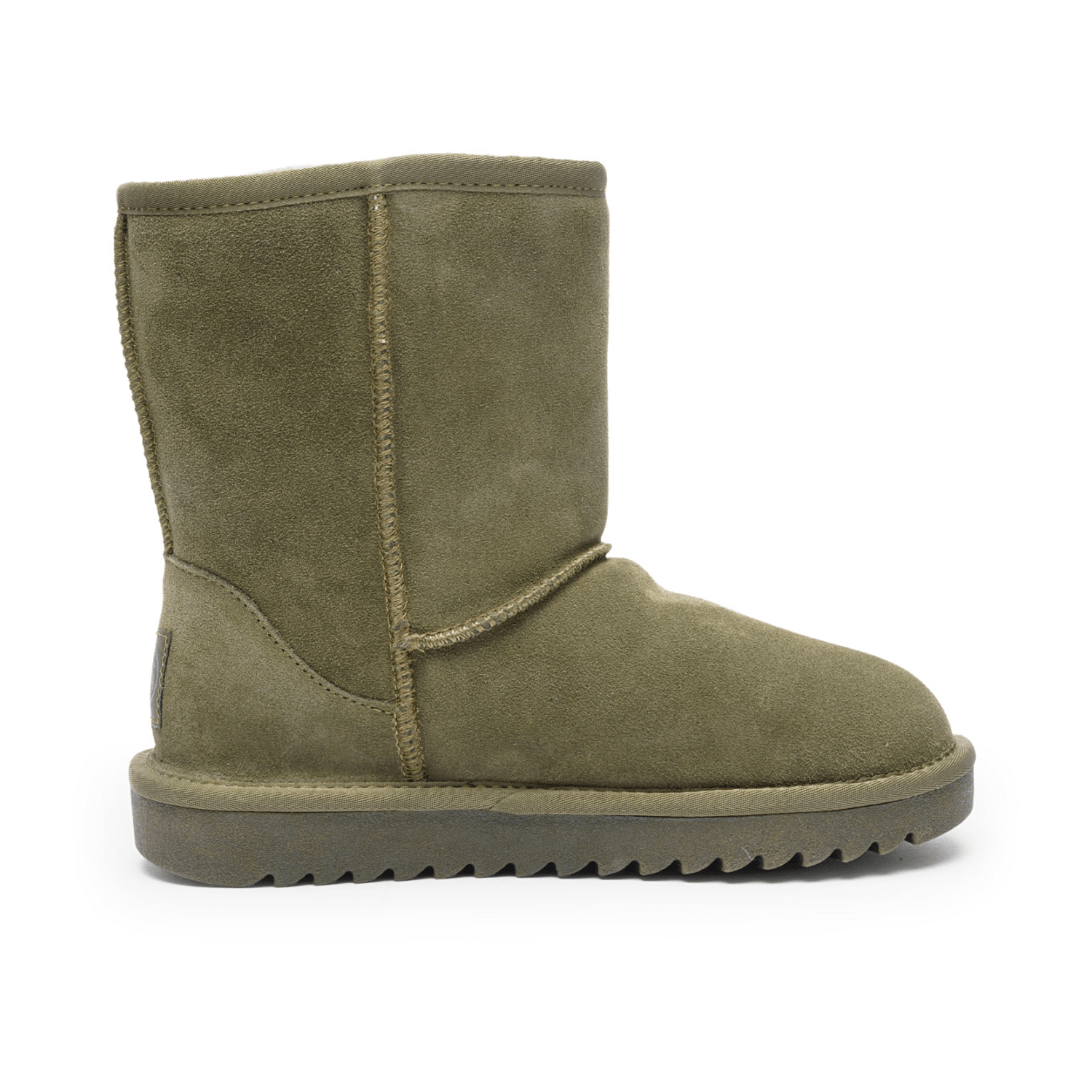 ARA Women's Alaska Suede-Look Ankle Boots with Wool Lining, Pull-On Chelsea Boots, Classic Army Green - Bartel-Shop