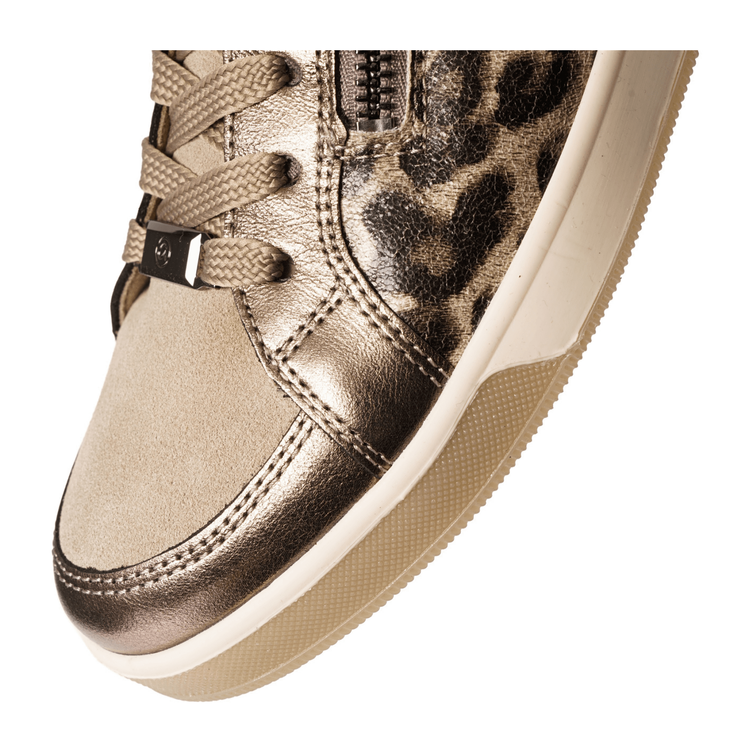 ARA Women's ROM Leather Sneakers Lace-Up Animal Print Shoes - Bartel-Shop