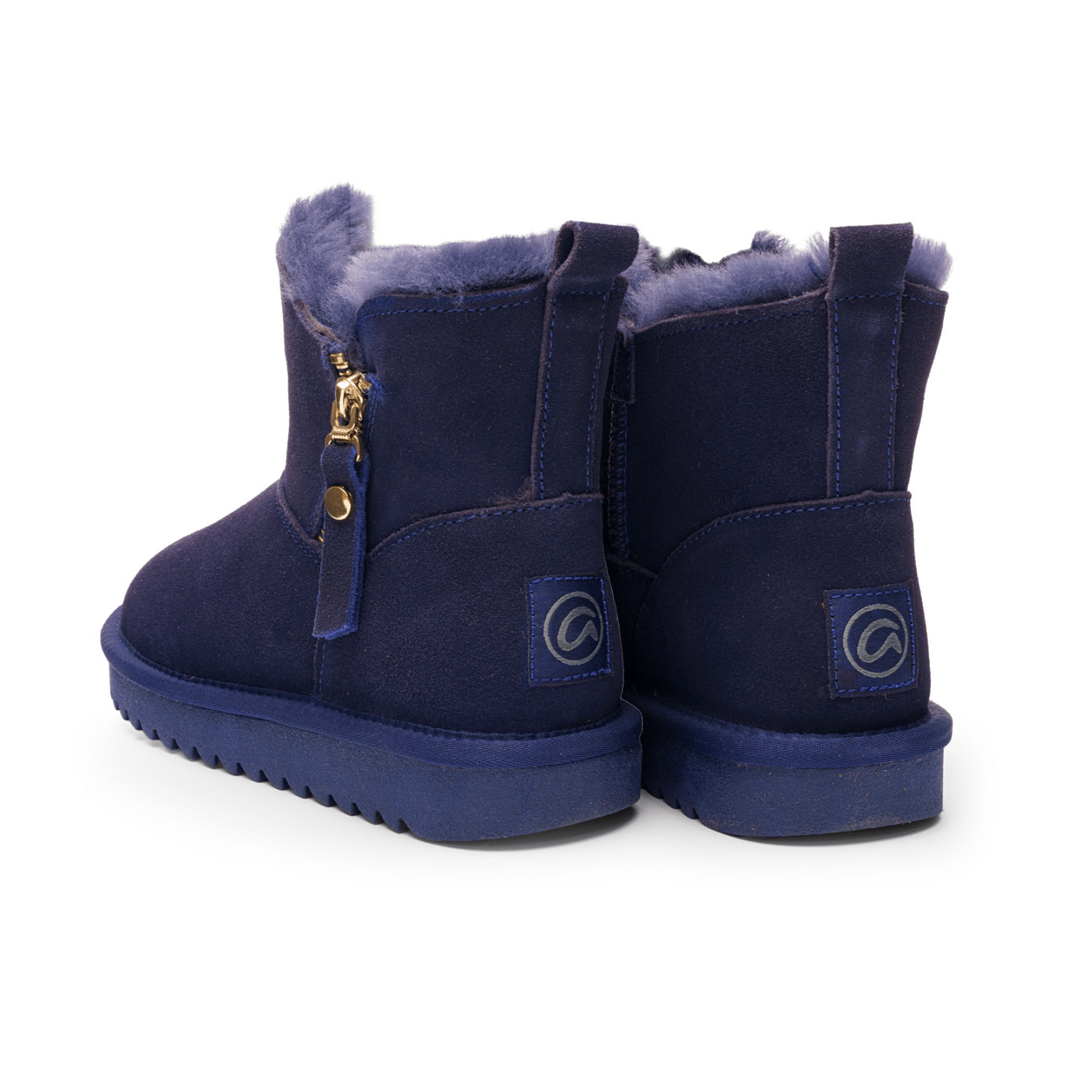 ARA Alaska Boots Women's Suede-Look Classic Pull-On Boots with Wool Lining in Ocean Blue - Bartel-Shop