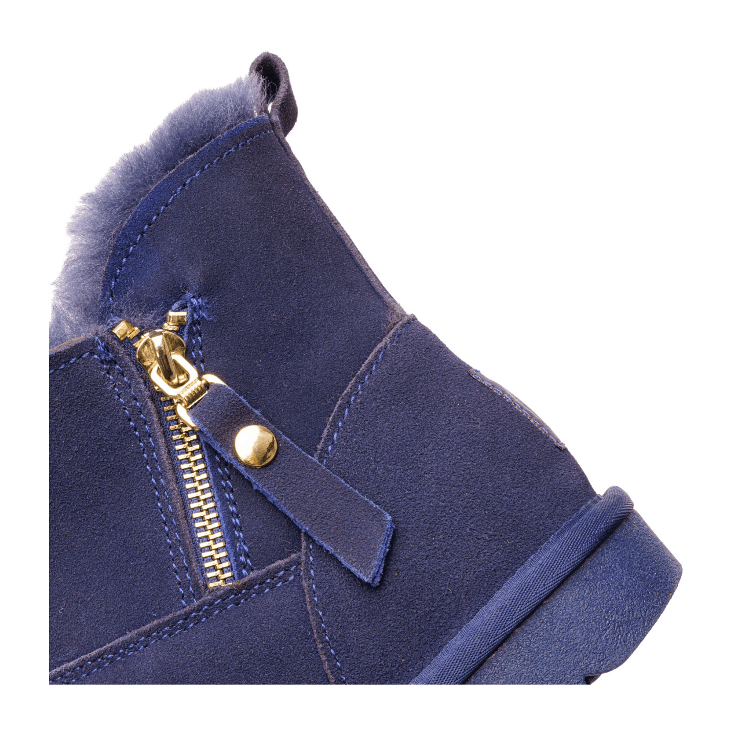 ARA Alaska Boots Women's Suede-Look Classic Pull-On Boots with Wool Lining in Ocean Blue - Bartel-Shop