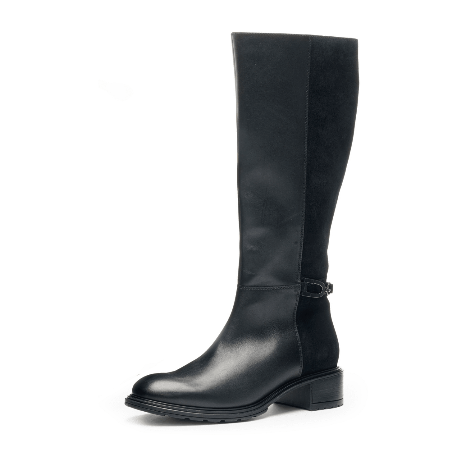 ARA Parker Women's Boots in Smooth Blue Leather with Zipper - Classic Style with Round Toe - Bartel-Shop