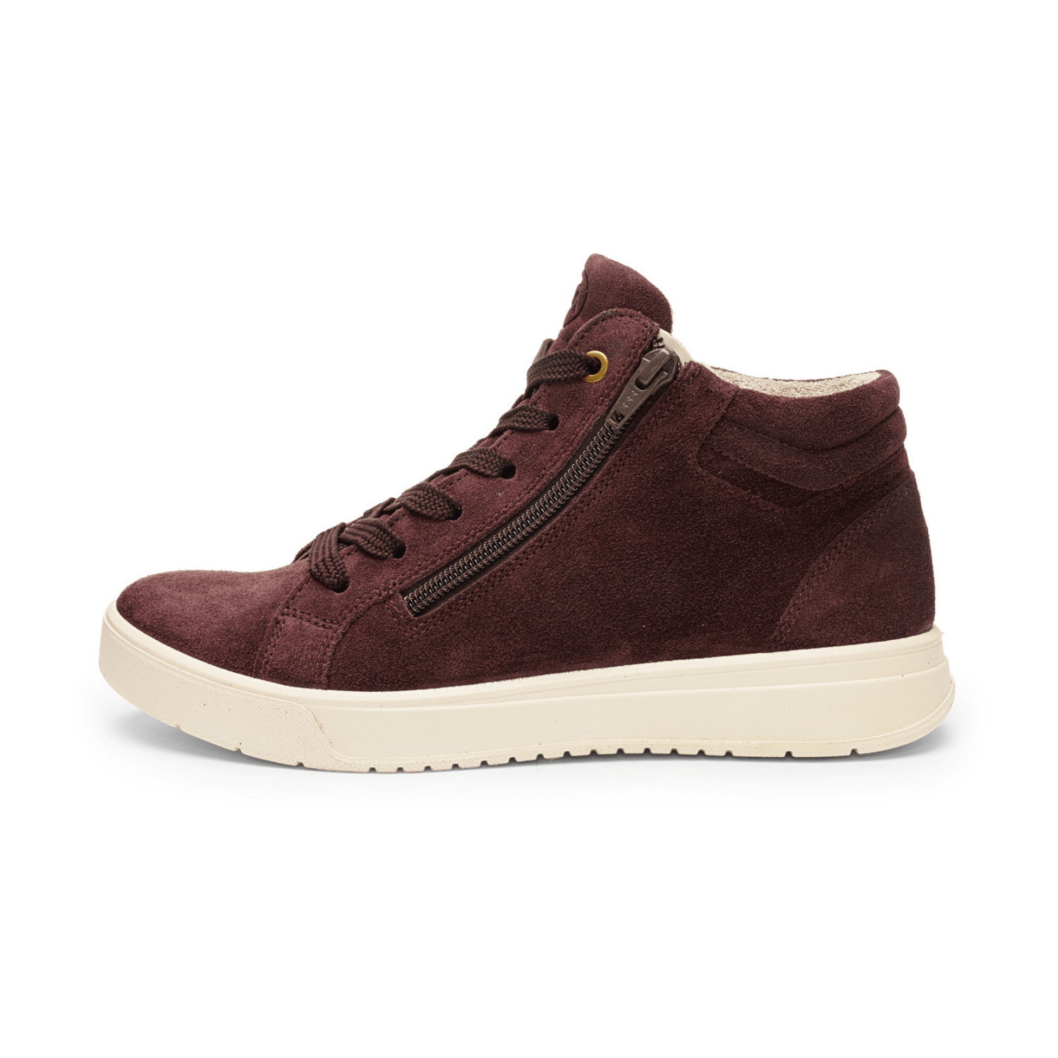 ARA Rom 2.0 Women's Velour Leather Sneakers in Red with Lace-Up Closure - Bartel-Shop