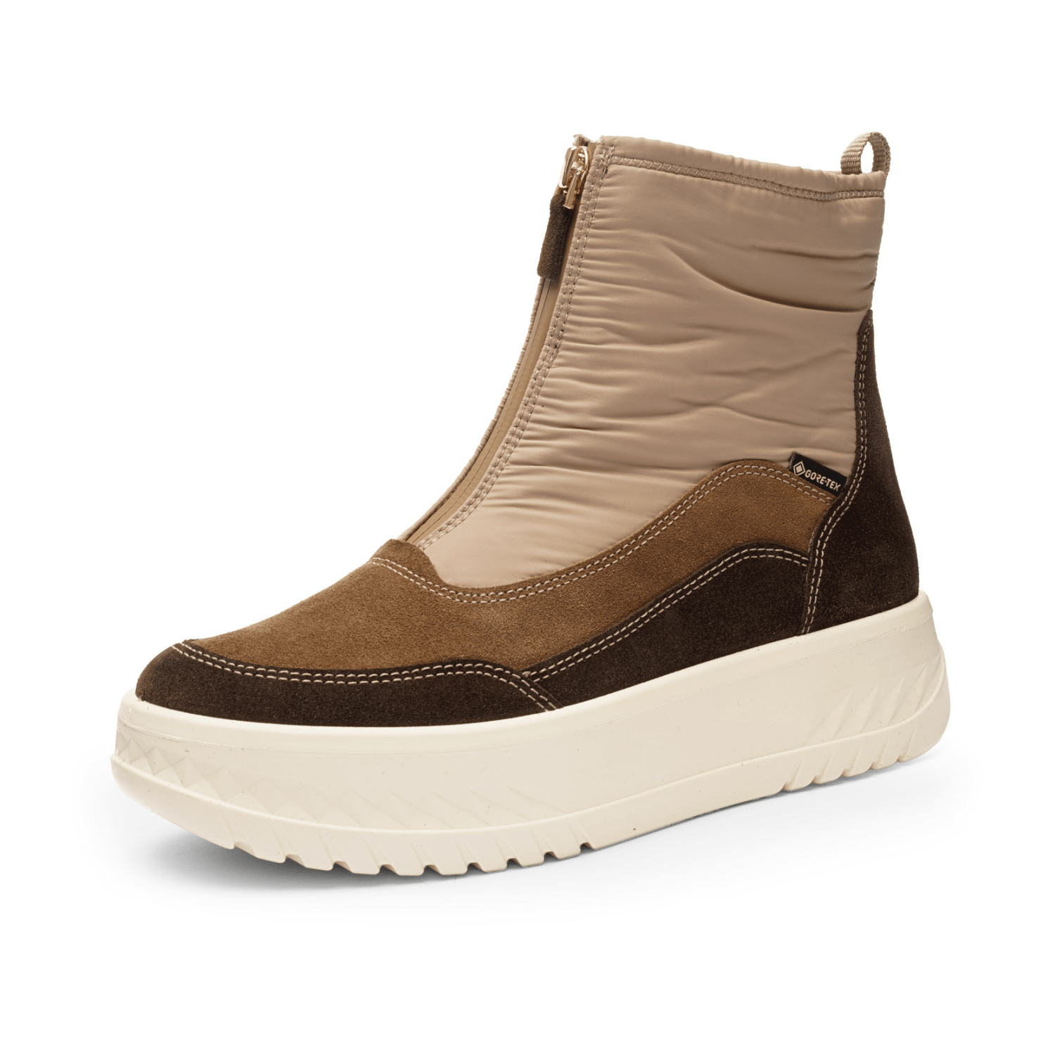 ARA MONACO Women's Boots Lace-Up Boots with Warm Lining Round Toe Beige - Bartel-Shop