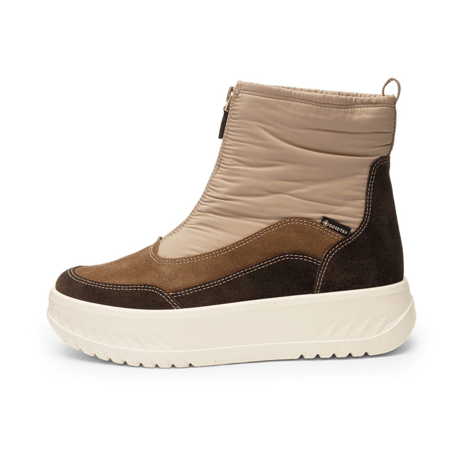 ARA MONACO Women's Boots Lace-Up Boots with Warm Lining Round Toe Beige - Bartel-Shop