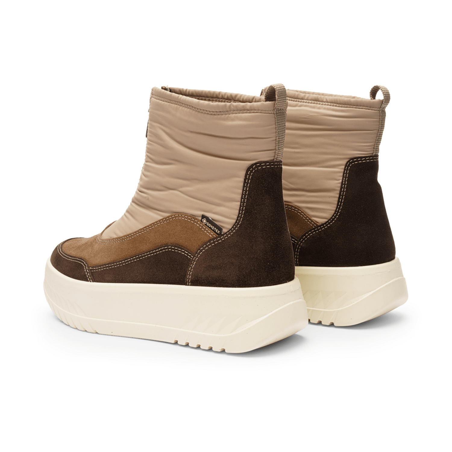 ARA MONACO Women's Boots Lace-Up Boots with Warm Lining Round Toe Beige - Bartel-Shop