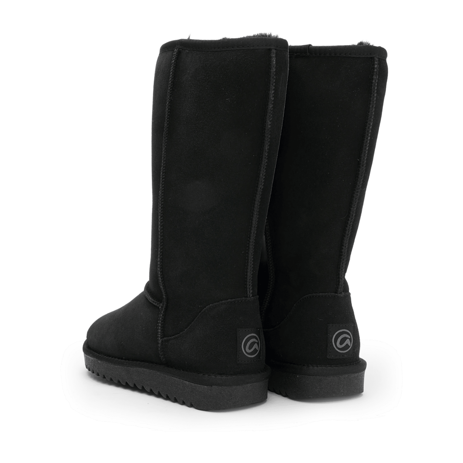 ARA Women's Alaska Bootie Faux Suede Pull-On Boots with Wool Lining Black Classic - Bartel-Shop