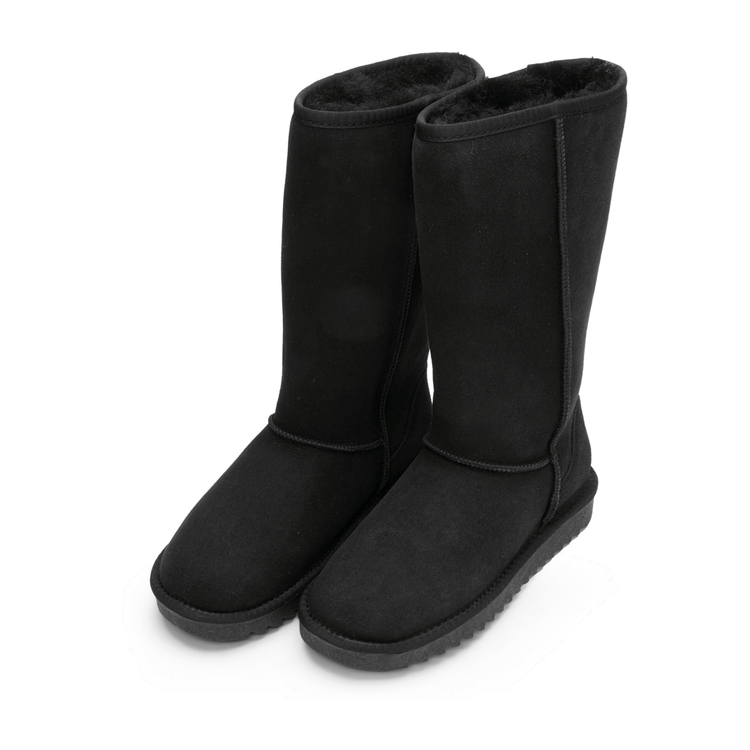 ARA Women's Alaska Bootie Faux Suede Pull-On Boots with Wool Lining Black Classic - Bartel-Shop