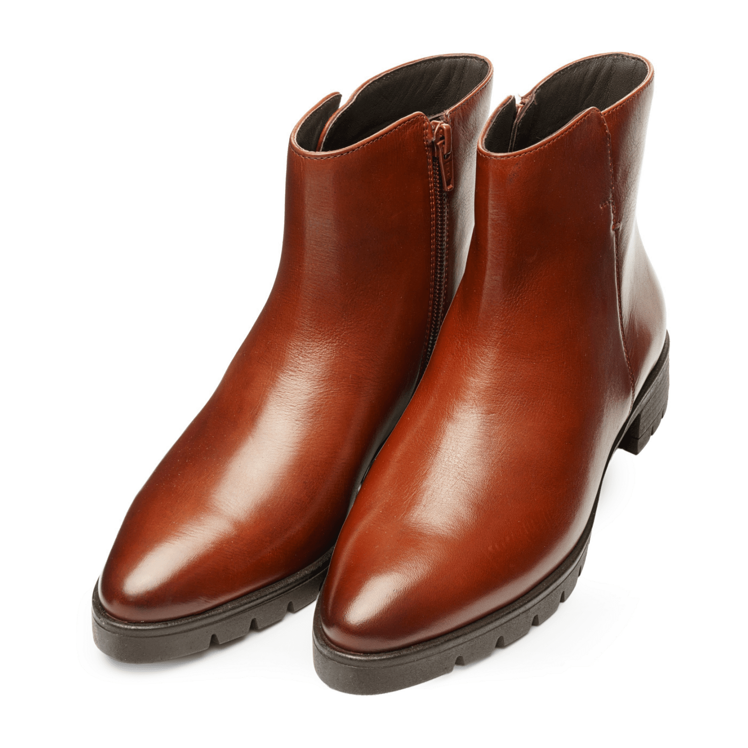 ARA Napoli Stiefelette für Damen aus Glattleder in braun mit Reißverschluss Klassischer Stil - Bartel-Shop