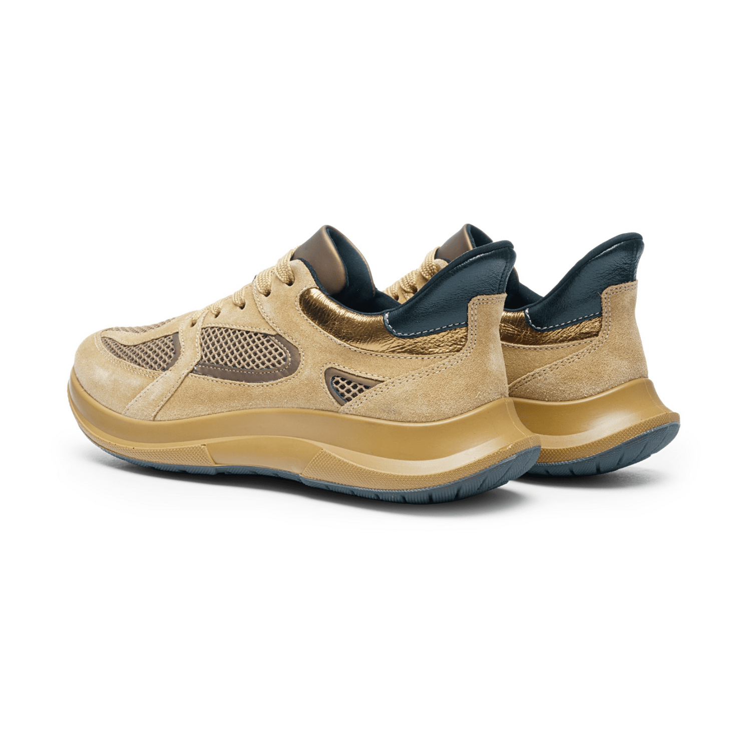 ARA Motion Sneaker Women's Beige Lace-Up Shoes with Removable Insole - Bartel-Shop