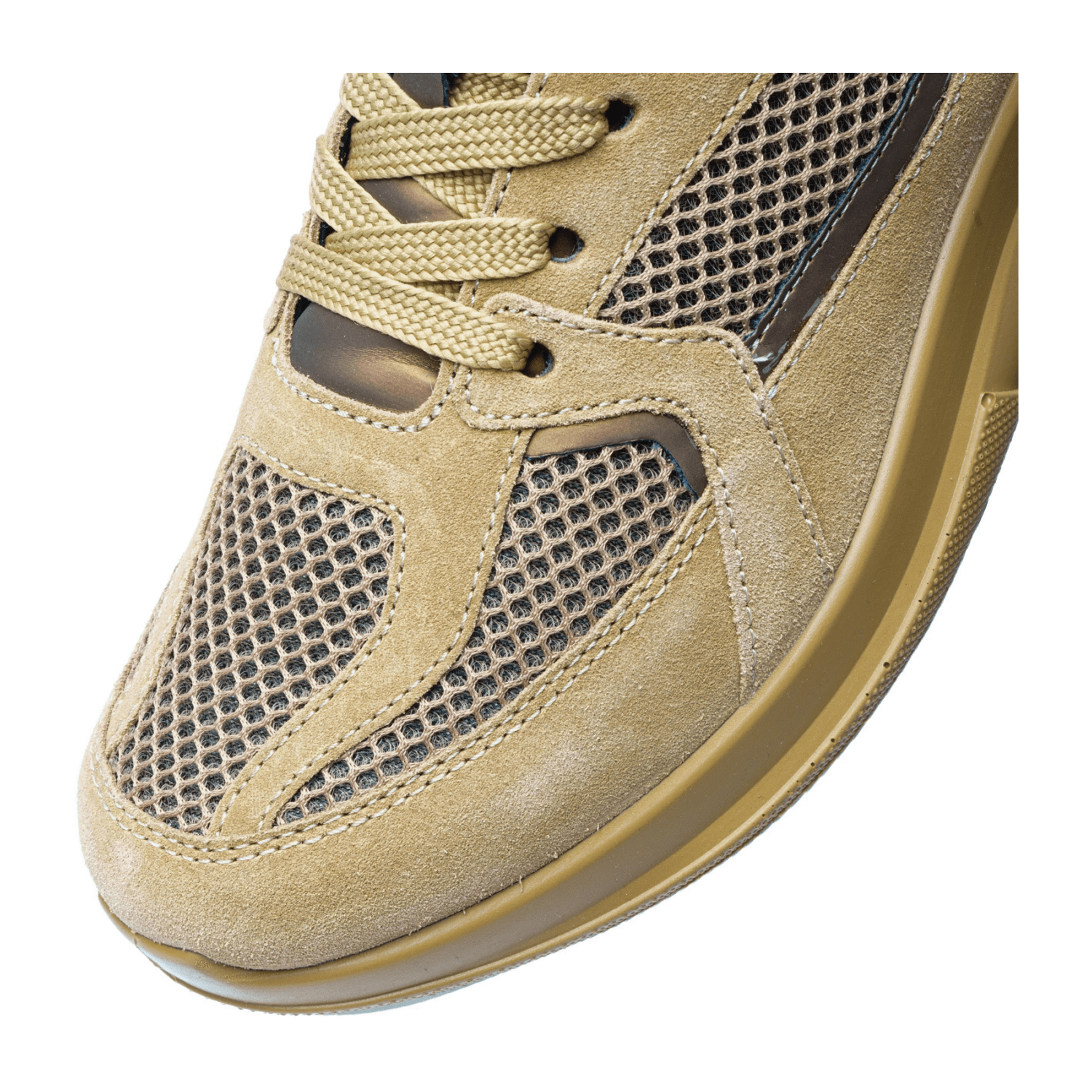 ARA Motion Sneaker Women's Beige Lace-Up Shoes with Removable Insole - Bartel-Shop