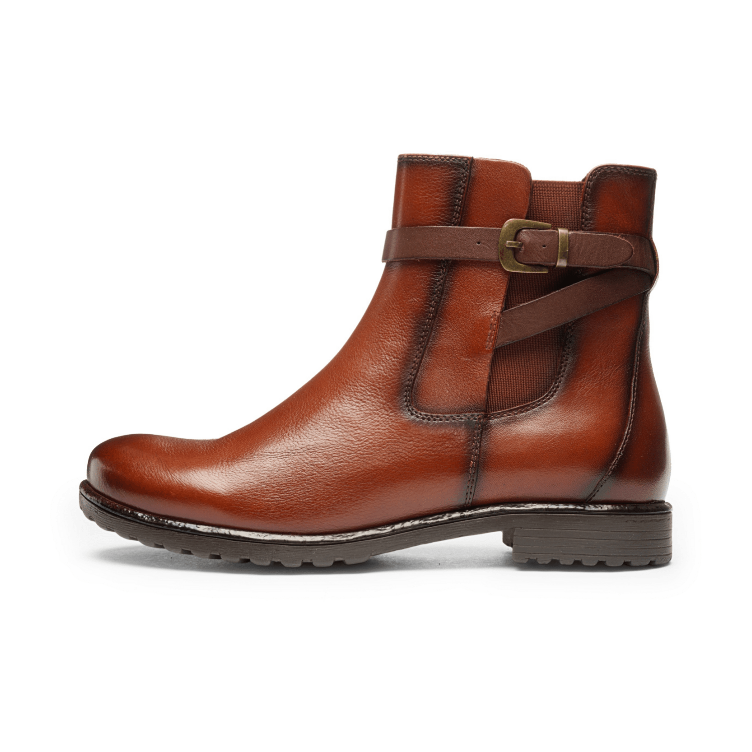 ARA LIVERPOOL G Women's Chelsea Boots Smooth Leather Brown with Shearling Lining Pull-On Ankle Boot Classic
