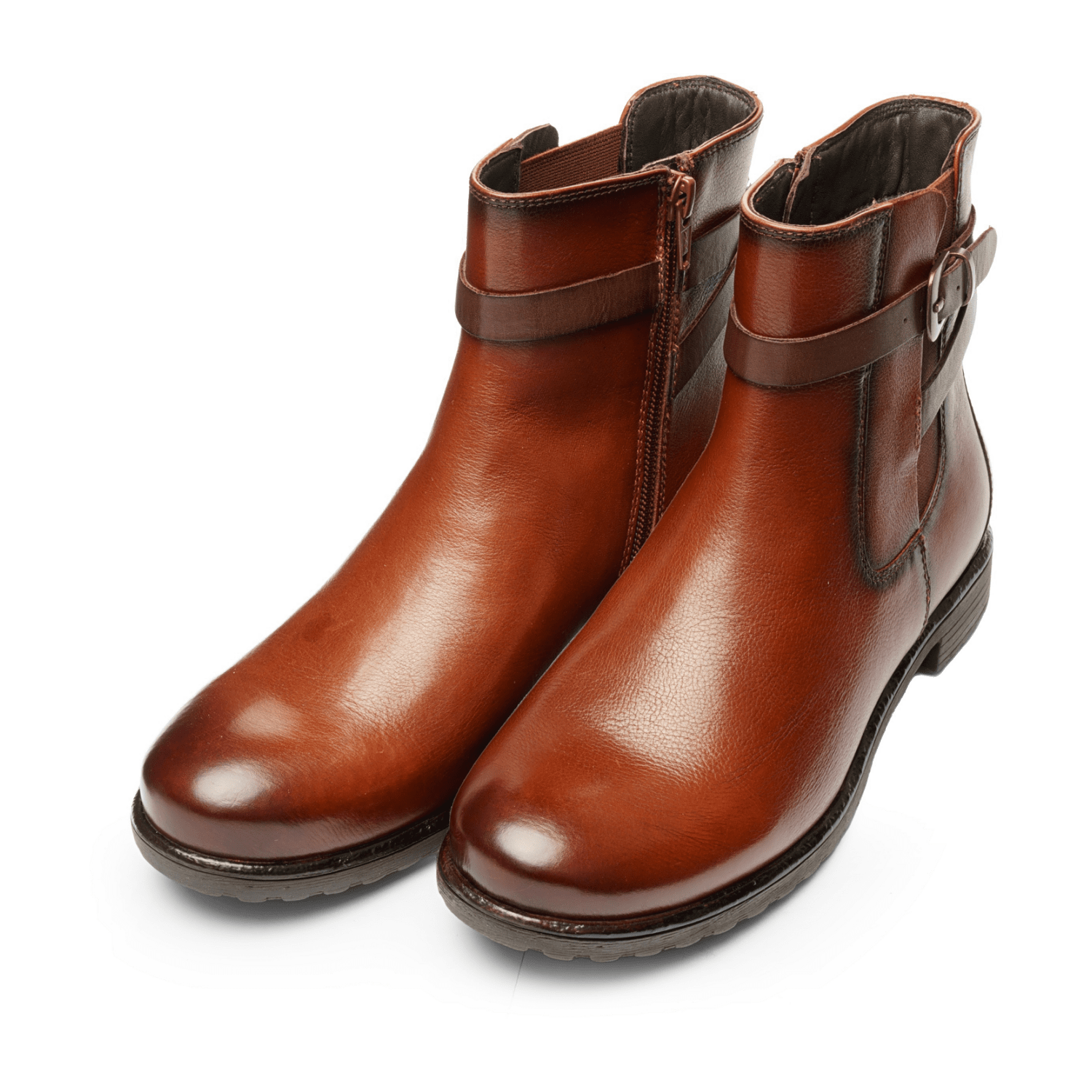 ARA LIVERPOOL G Women's Chelsea Boots Smooth Leather Brown with Shearling Lining Pull-On Ankle Boot Classic