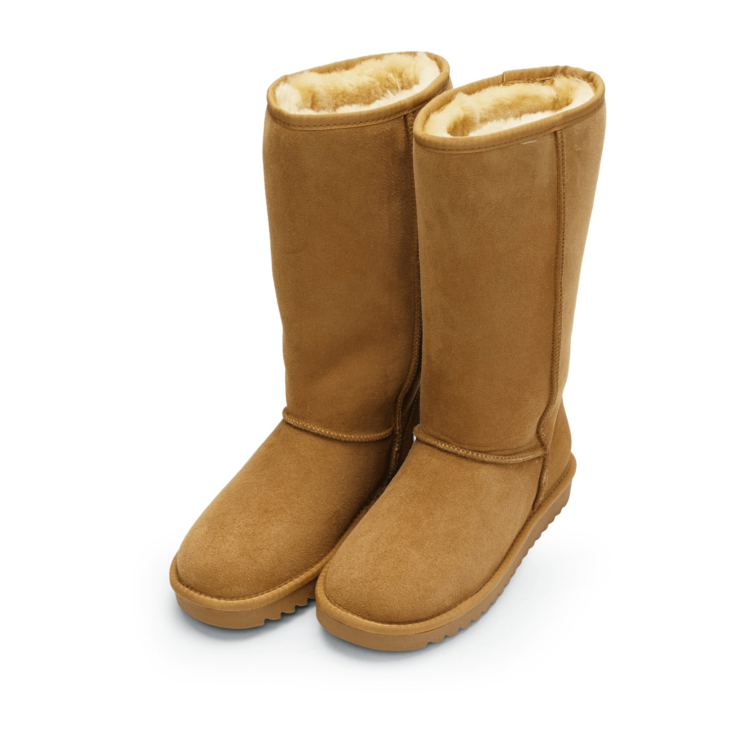 ARA Women's Alaska Suede-Look Bootie with Wool Lining, Pull-On Ankle Boot Classic Cognac - Bartel-Shop