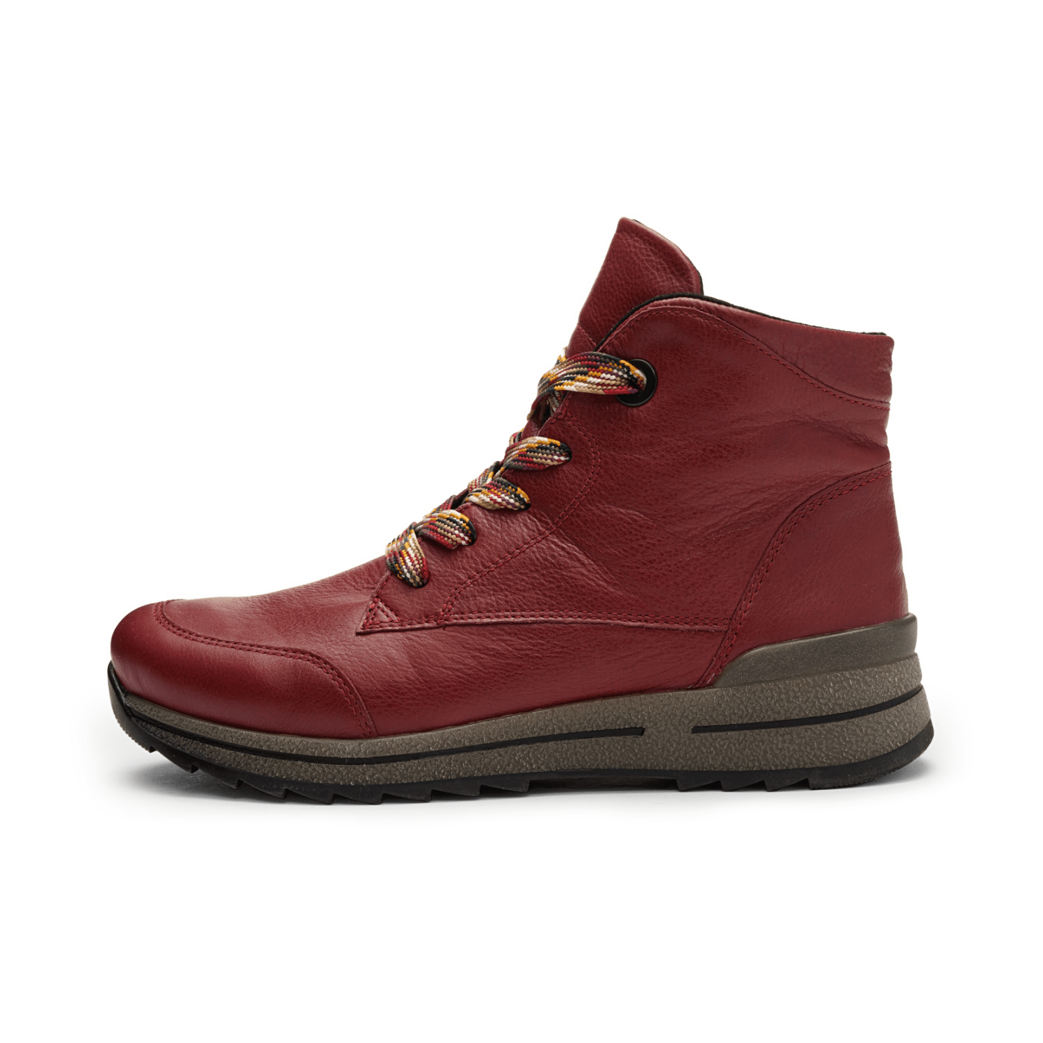 ARA Osaka Women's Ankle Boots Lacing Red Berry Warm Lining Wide Fit 12-24543 - Bartel-Shop
