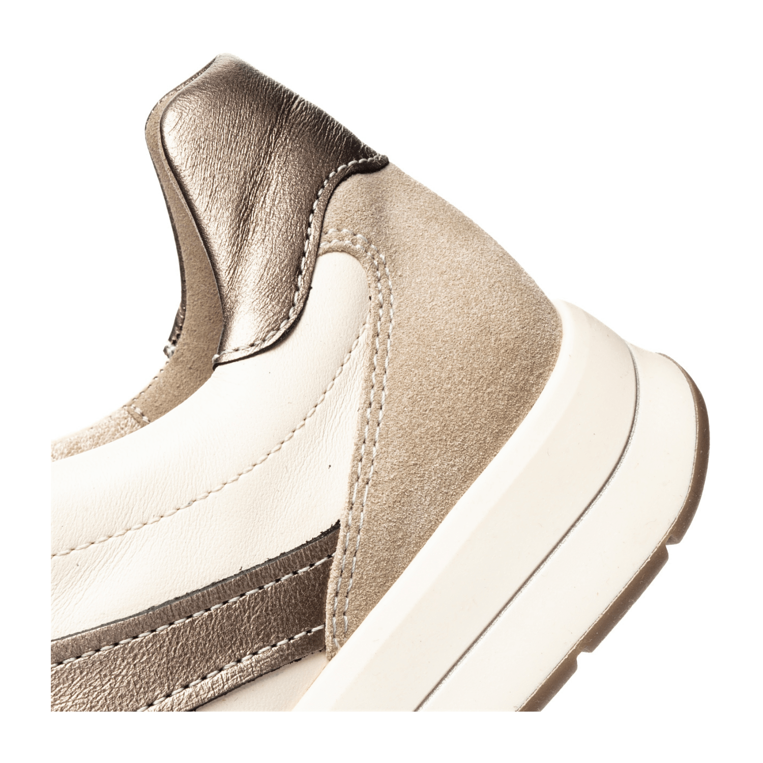 ARA Monza Women's Sneaker Slip-On in beige with lacing and leather lining