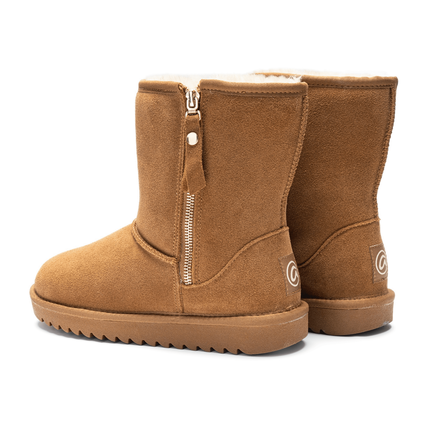 ARA Alaska Women's Boots in Brown Suede with Zipper and Warm Lining - Bartel-Shop