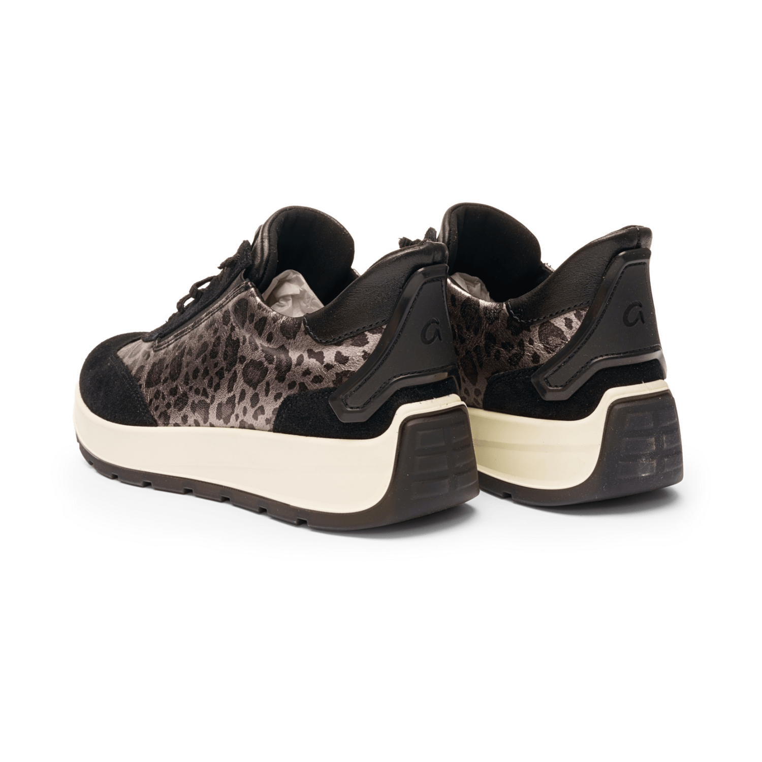 Ara NEW YORK NE Women's Sneakers Athletic Lace-Up Black Leather - Bartel-Shop