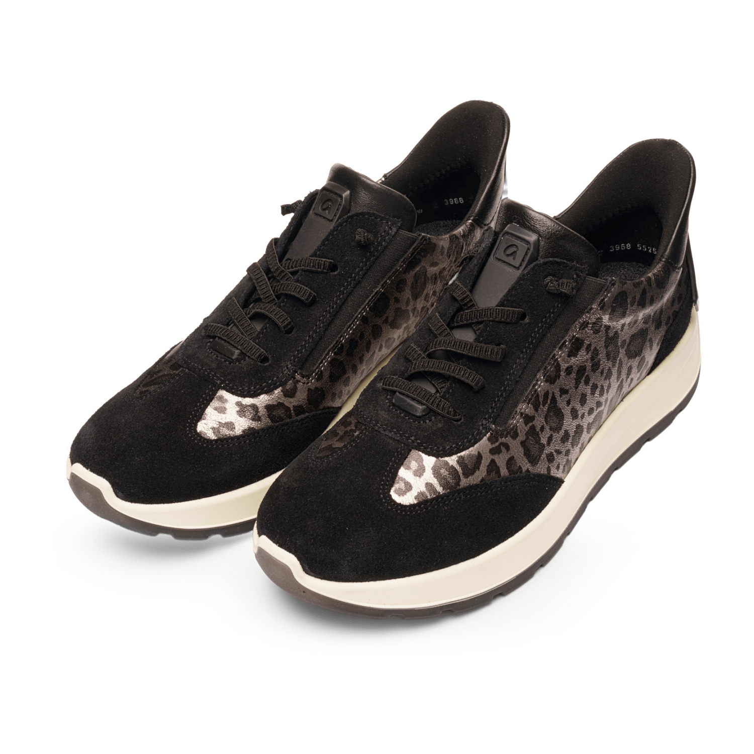 Ara NEW YORK NE Women's Sneakers Athletic Lace-Up Black Leather - Bartel-Shop