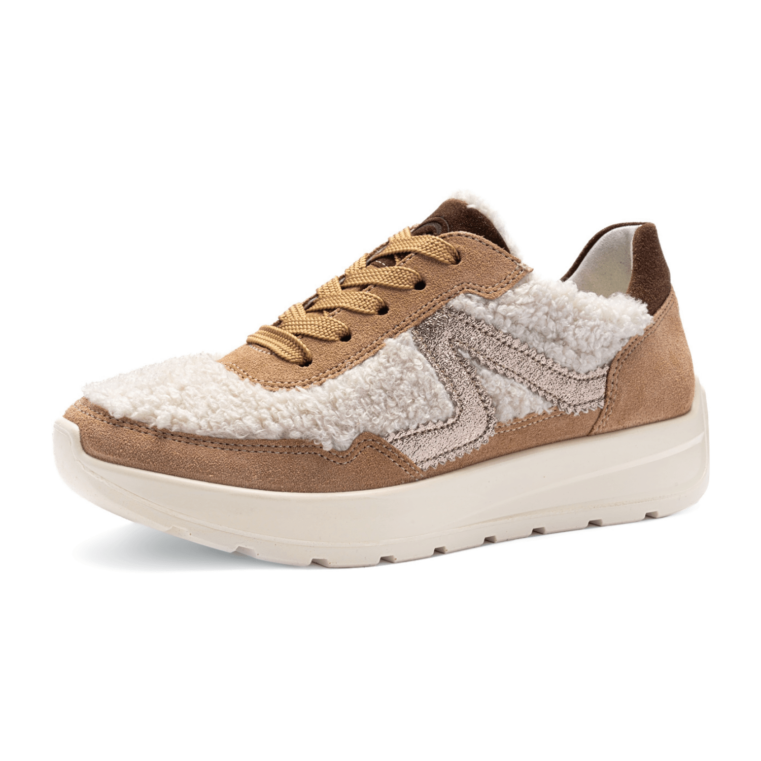 ARA New York Women's Sneakers in Brown Suede with Lace-Up Closure and Removable Insole
