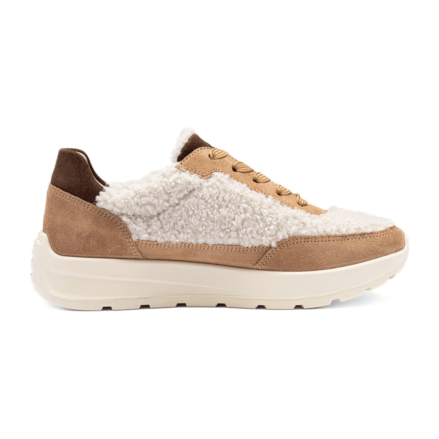 ARA New York Women's Sneakers in Brown Suede with Lace-Up Closure and Removable Insole