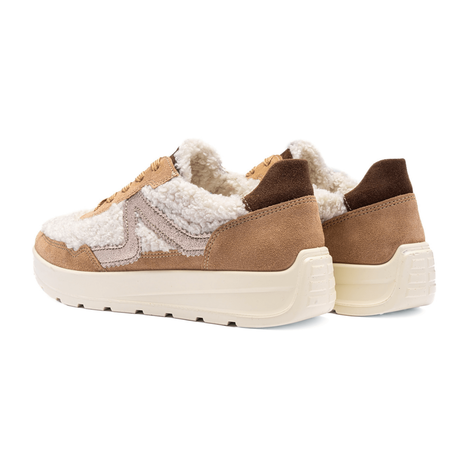 ARA New York Women's Sneakers in Brown Suede with Lace-Up Closure and Removable Insole