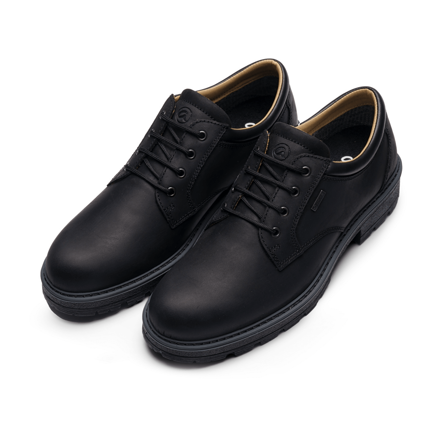 ARA Frederick Men's Round-Toe Lace-Up Shoes in Black - Bartel-Shop