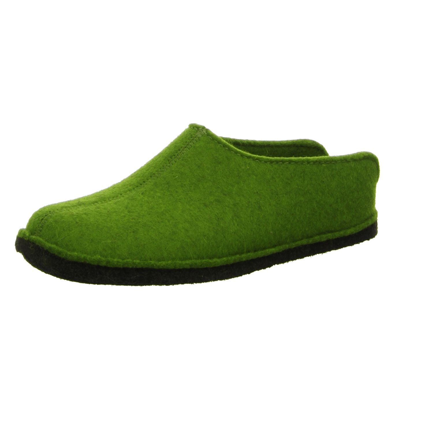 Haflinger Flair Slippers Clogs Mules Wool Felt Scuffs Slip On House Shoes green - Bartel-Shop
