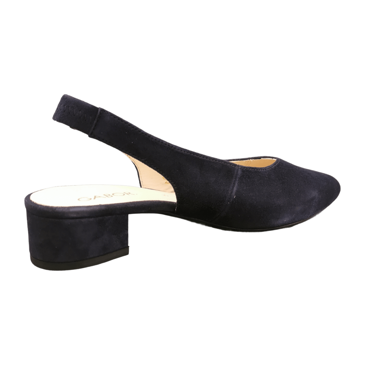 Gabor Women's Slingback Pumps - Dark Blue Suede Comfort Heels