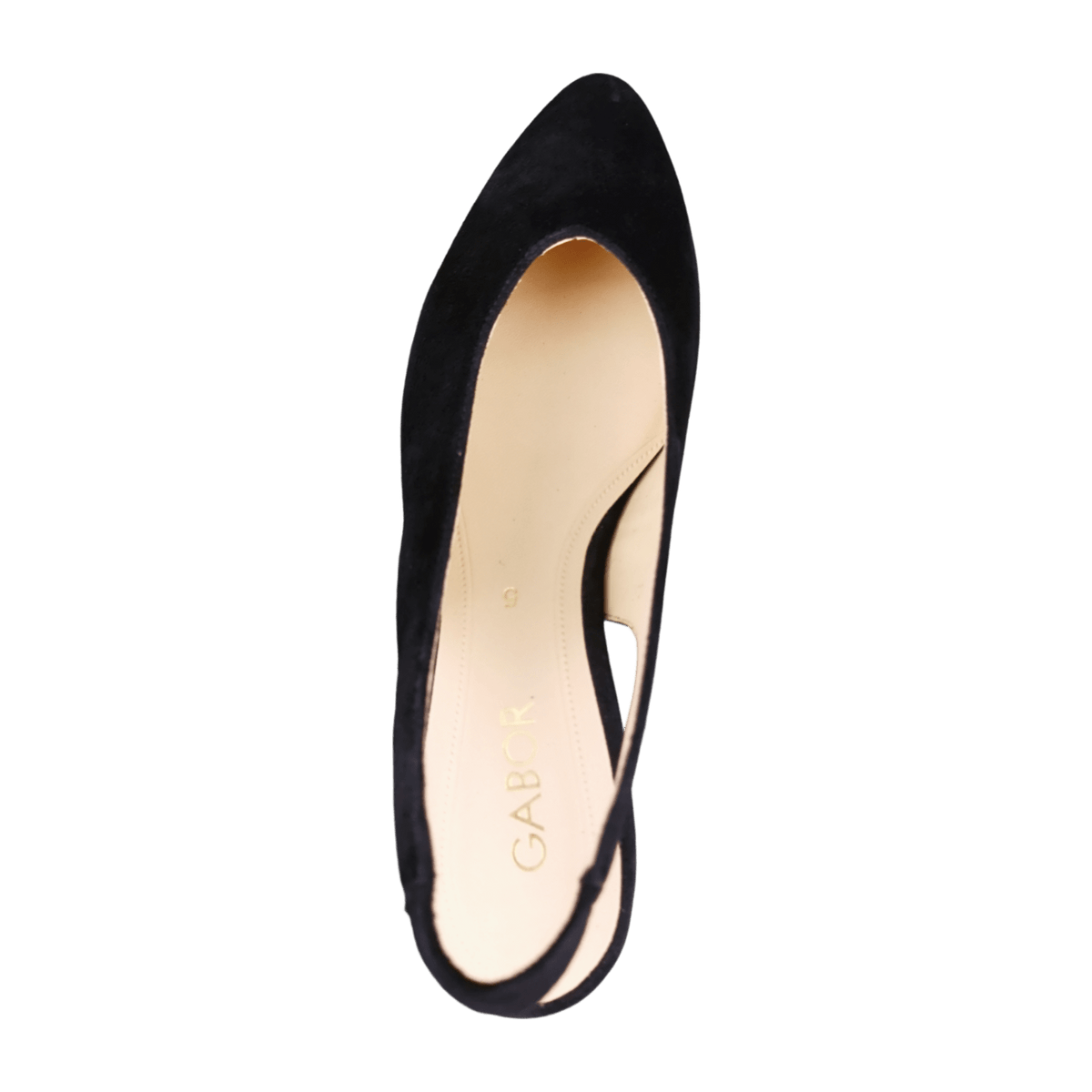 Gabor Women's Slingback Pumps - Dark Blue Suede Comfort Heels
