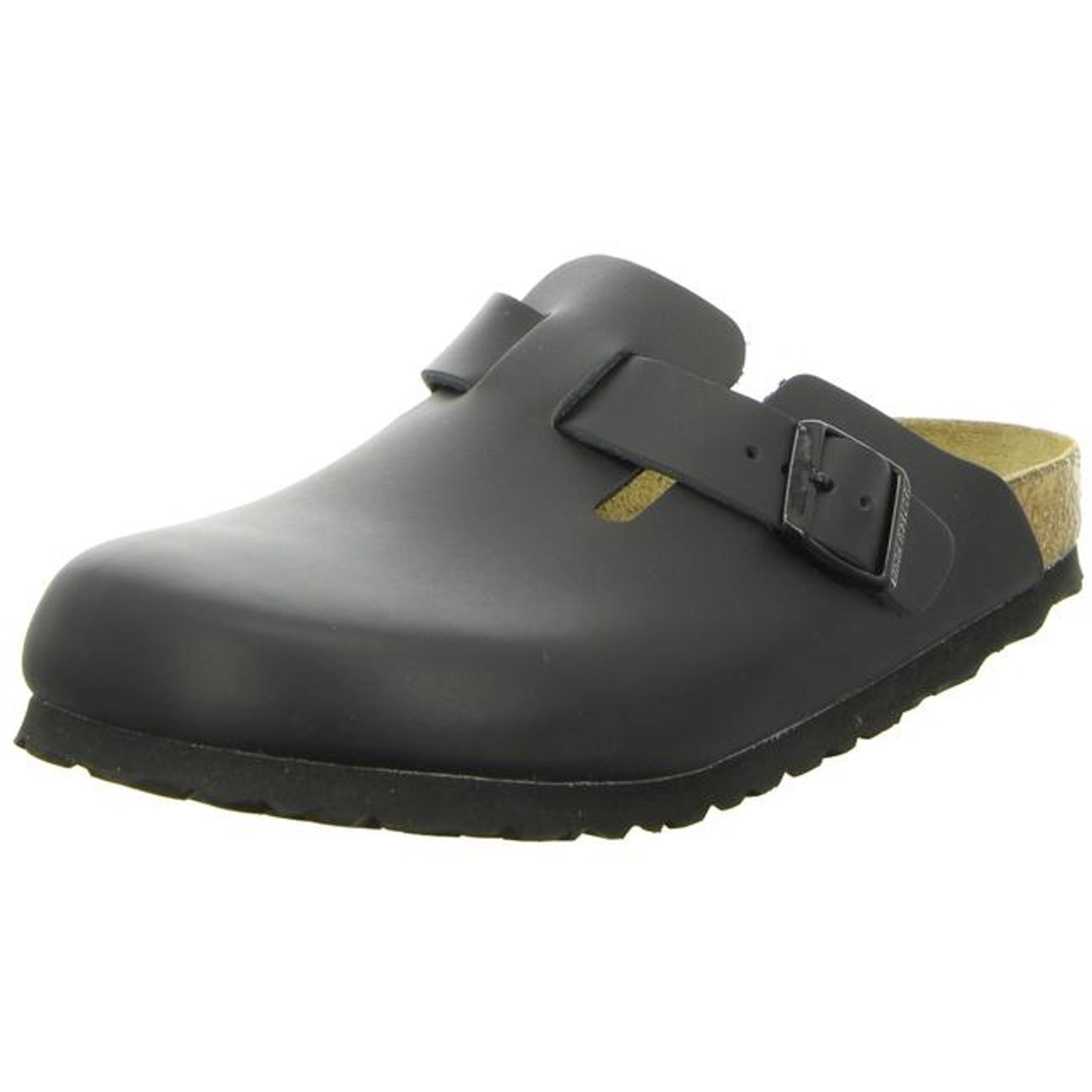 Birkenstock Boston Clogs Mules Slippers Sandals Slides Slip On Black Leather narrow - Bartel-Shop