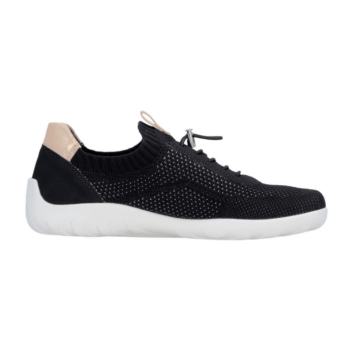 Remonte Women's Loafers R3520 Black Canvas Shoes