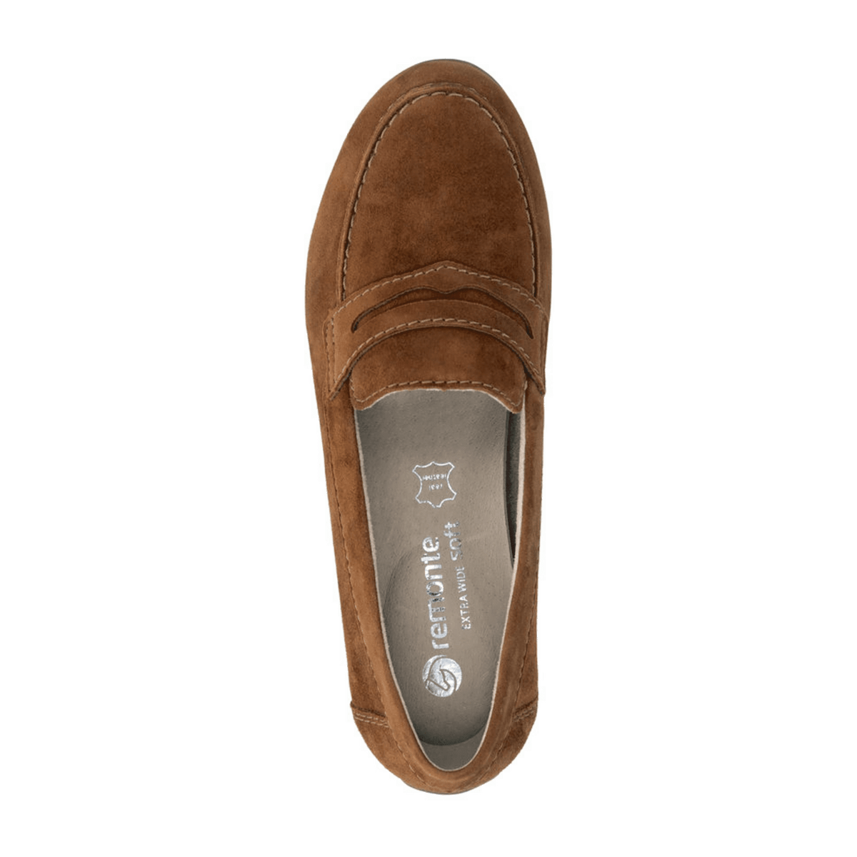 Remonte Women's Leather Loafers Brown - Moccasins with Non-Slip Sole