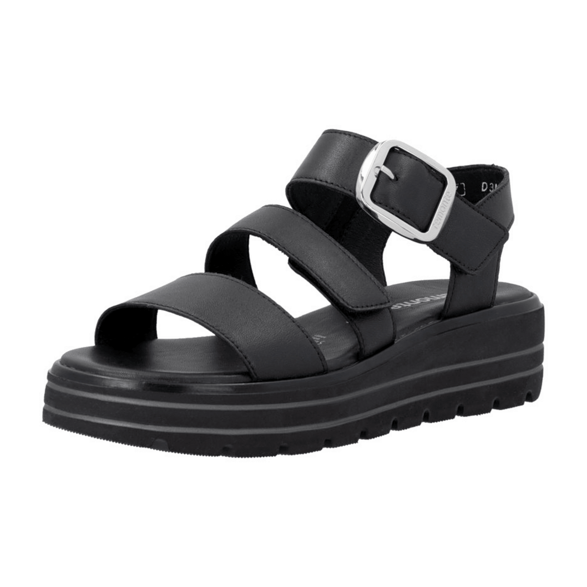 Remonte Women's Black Sandals - Roman Style Comfort Shoes