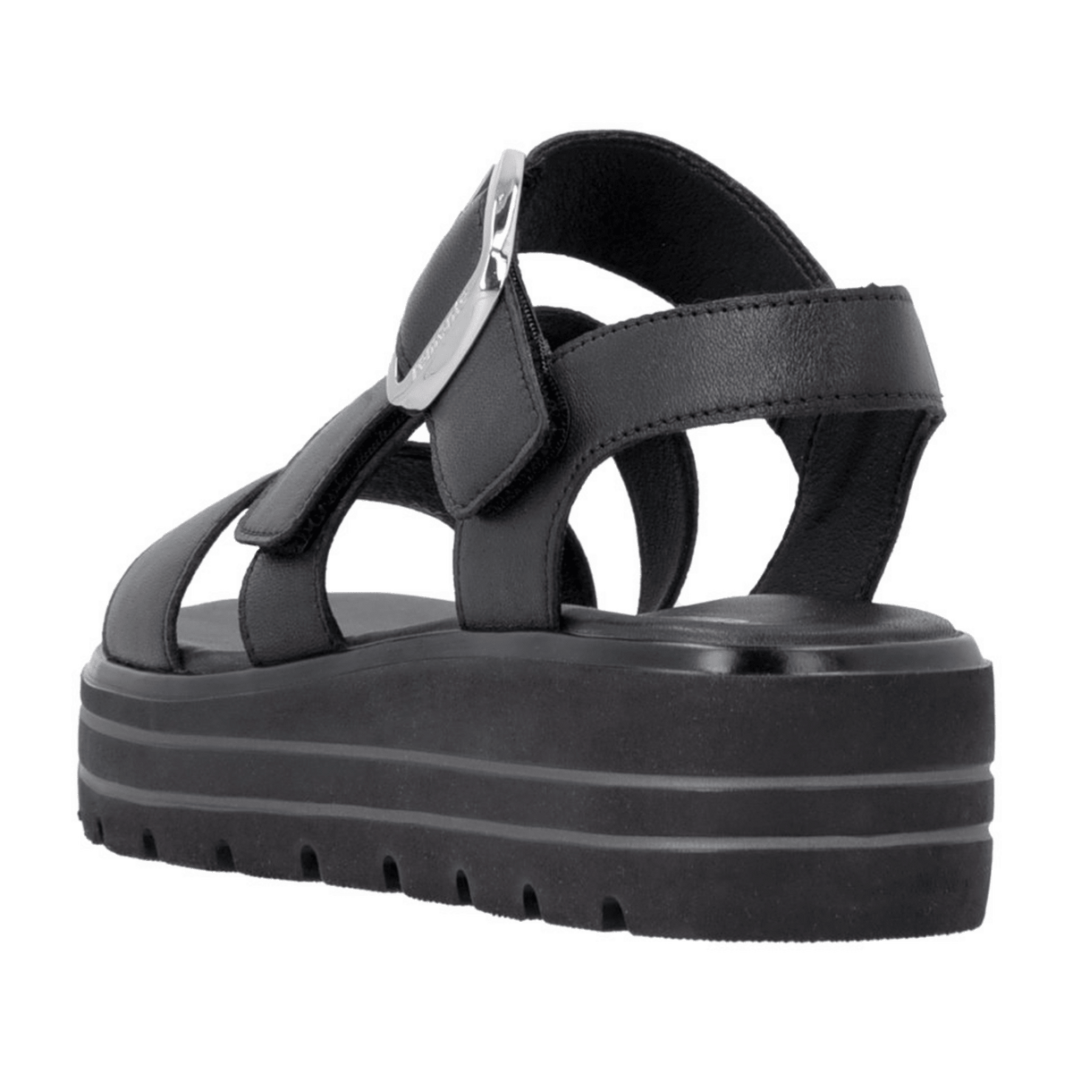 Remonte Women's Black Sandals - Roman Style Comfort Shoes