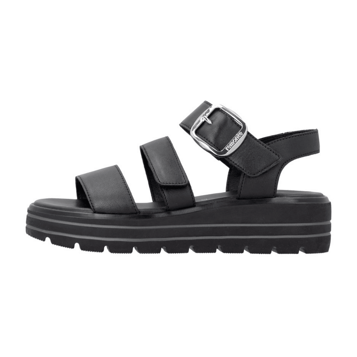 Remonte Women's Black Sandals - Roman Style Comfort Shoes
