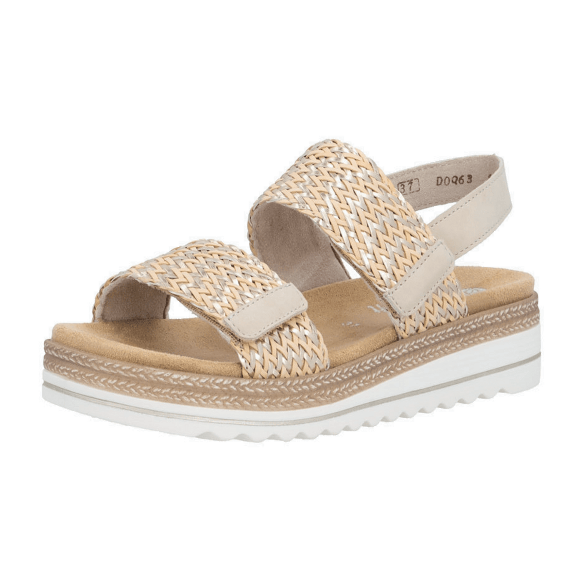 Remonte Women's Gold Sandals - Elegant Summer Shoes