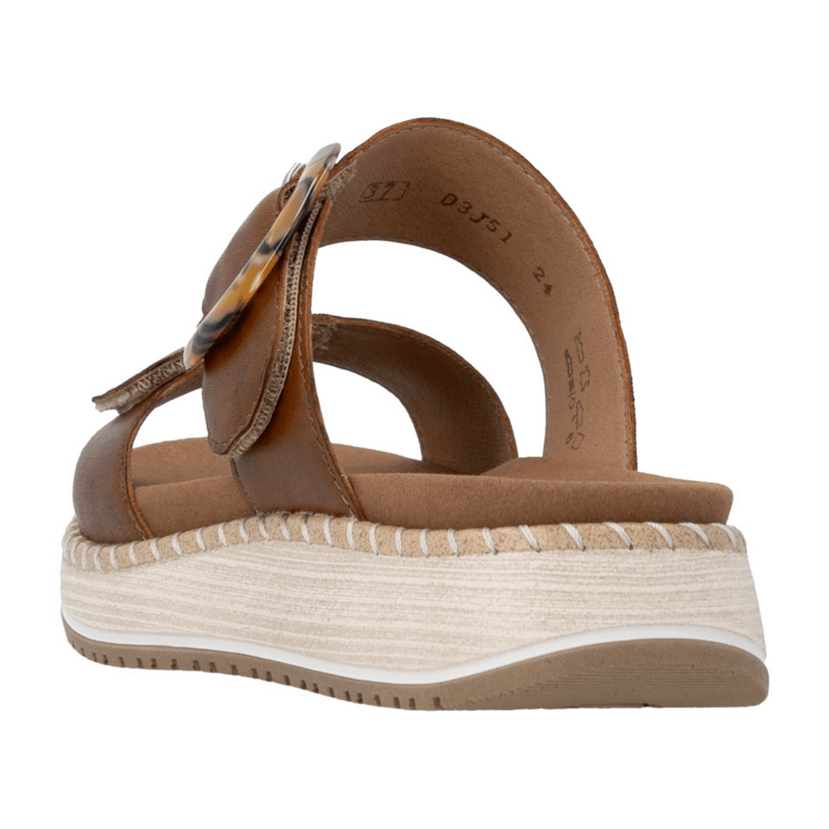 Remonte Women's Mules Sandals Brown Smooth Leather