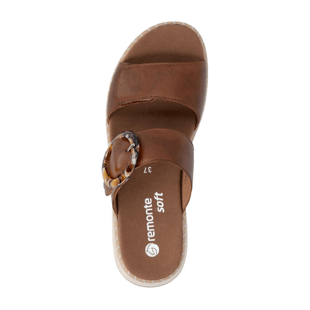 Remonte Women's Mules Sandals Brown Smooth Leather