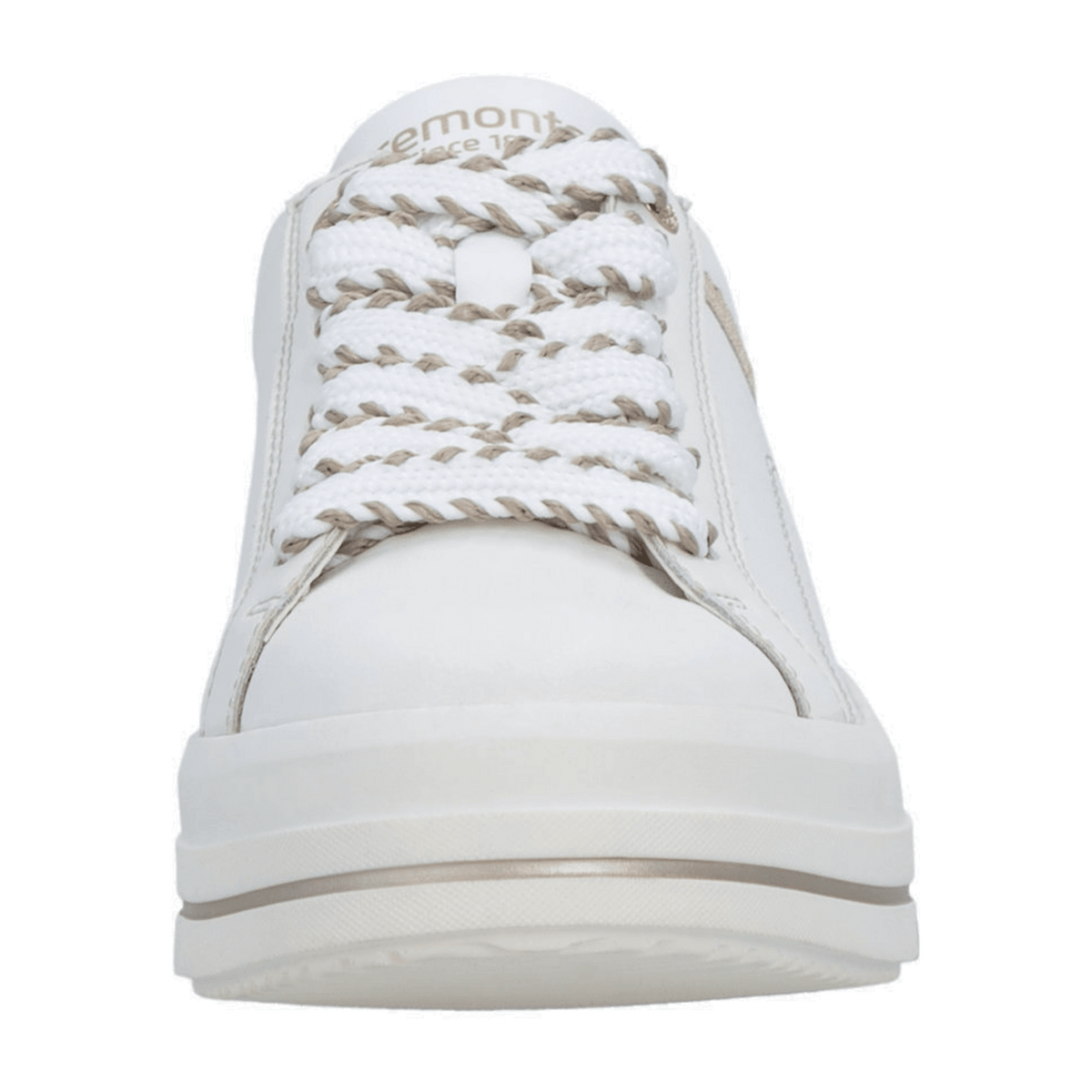 Remonte Women's White Leather Sneakers - Lite n Soft Comfort