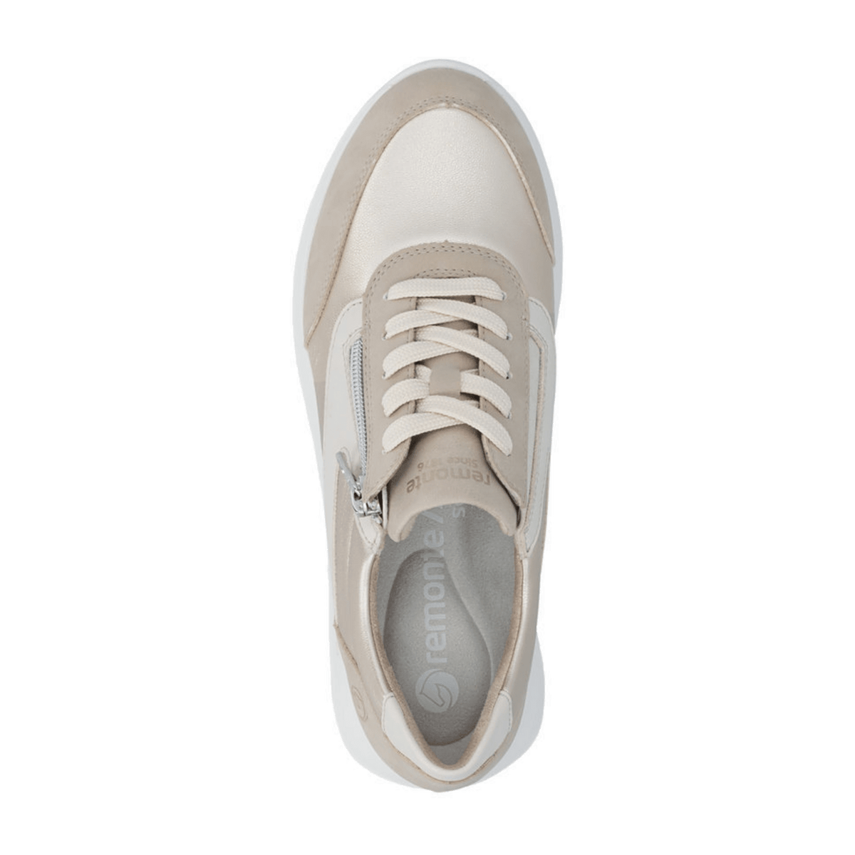 Remonte Women's Beige Lace-Up Sneakers Comfort Shoes