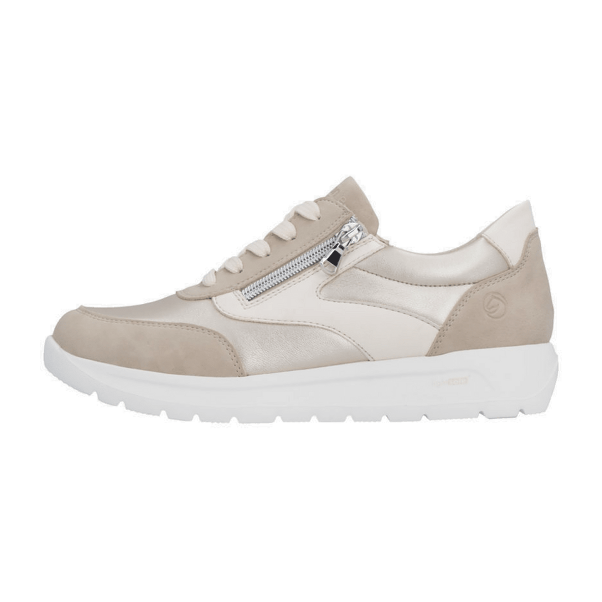 Remonte Women's Beige Lace-Up Sneakers Comfort Shoes