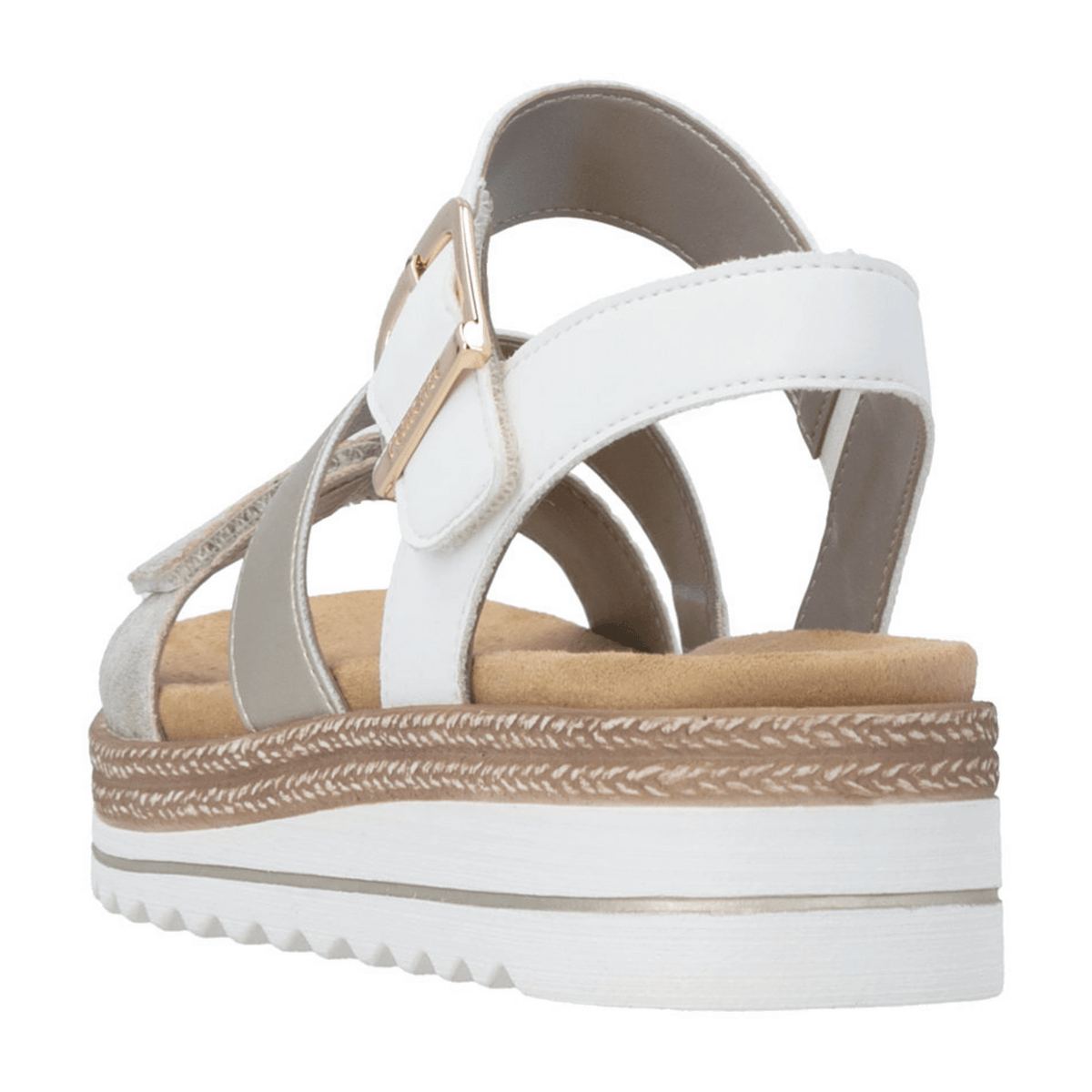 Remonte Women's Gold Sandals - Elegant Summer Open Toe Shoes