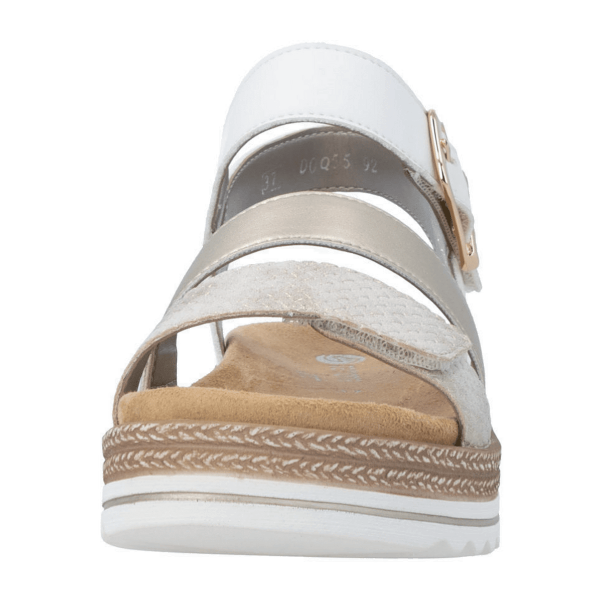 Remonte Women's Gold Sandals - Elegant Summer Open Toe Shoes
