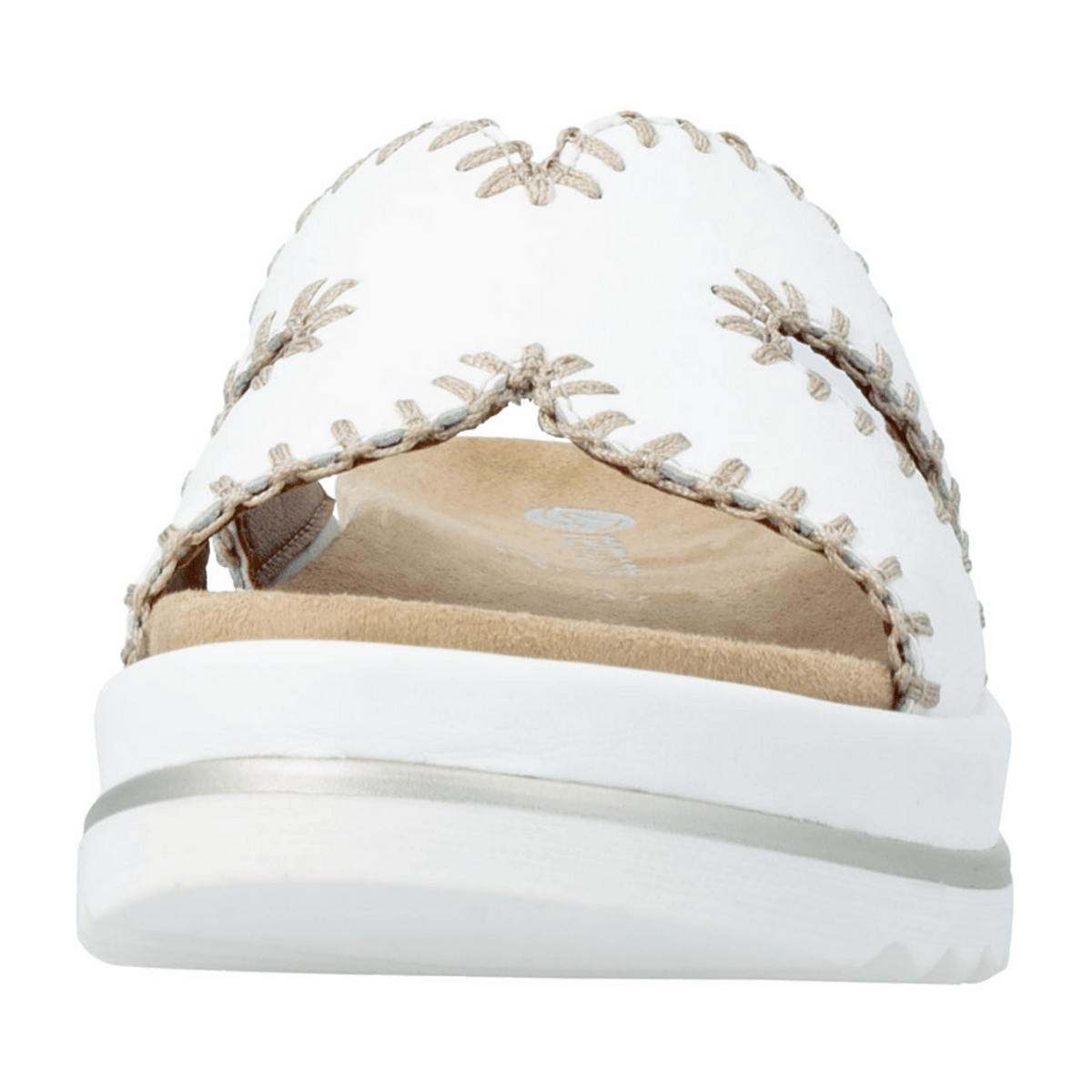 Remonte Women's White Leather Strappy Sandals - Lite n Soft Casual