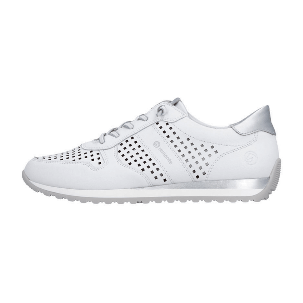Remonte Women's Casual Sneakers White Leather - Light Flexible