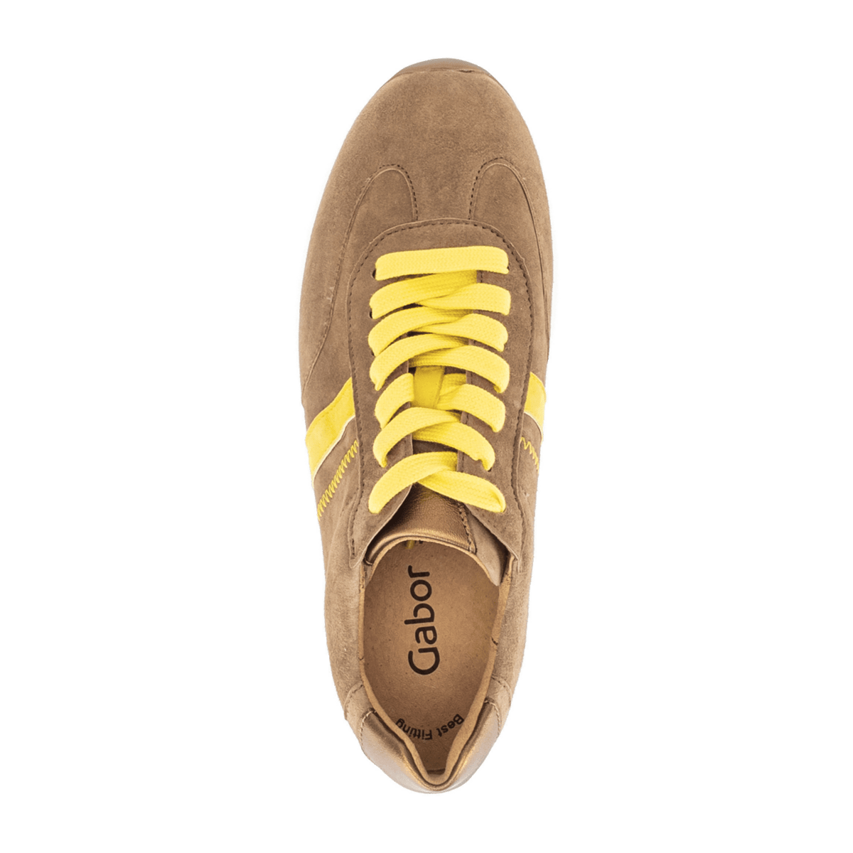 Gabor Women's Low-Top Trainers Peanut Estate Nubuck Suede