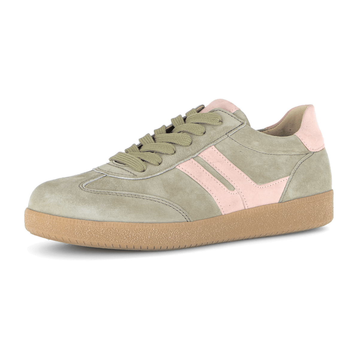 Gabor Women's Low-Top Sneakers - Best Fitting Suede Lace-Up Shoes Schilf Bloom
