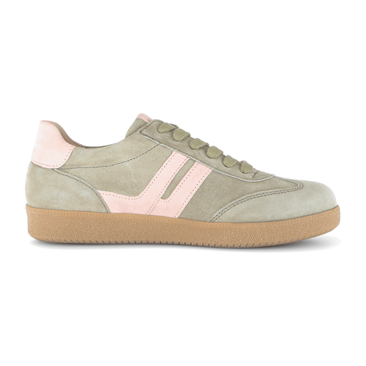 Gabor Women's Low-Top Sneakers - Best Fitting Suede Lace-Up Shoes Schilf Bloom